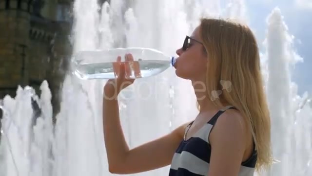 Drinking Water From Plastic Bottle