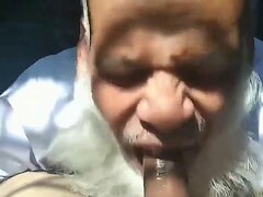old bearded muslim fag throats cock and gets fucked