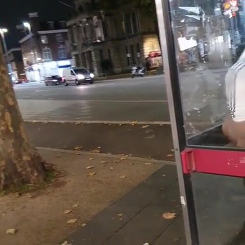 Ebony girl shit in phone box