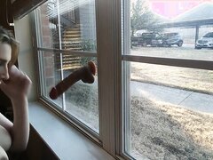 MPK fucks herself in front of window