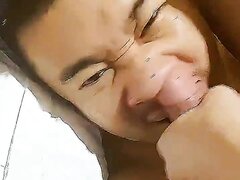Big Asian Nostrils Snorting Cum