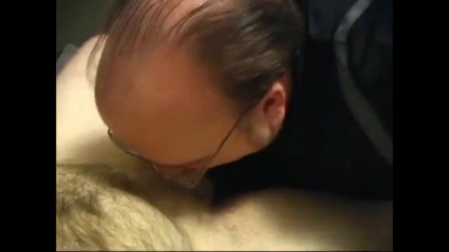 fat pig pays to suck young hairy white dude's cock