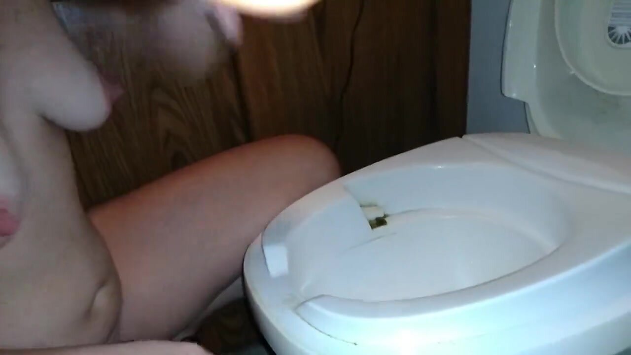 Woman licking toilet - video 2