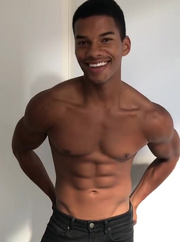 Black latin young muscle