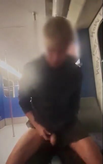 riding cock & cumming inside Athens Metro