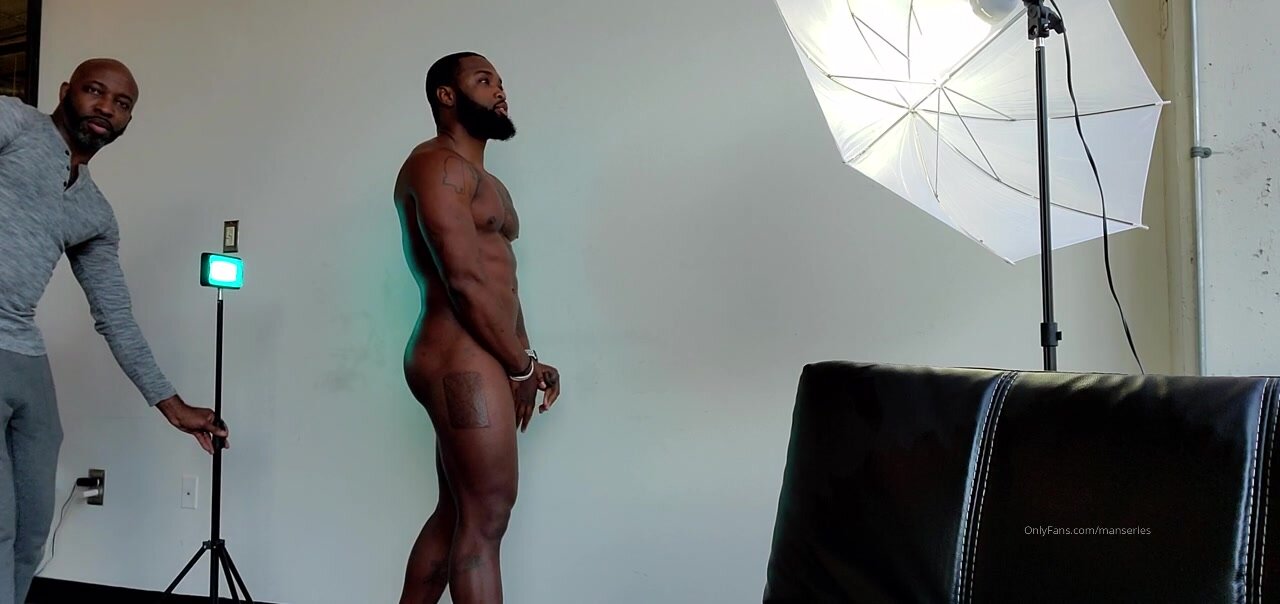 Black male model photo shoot