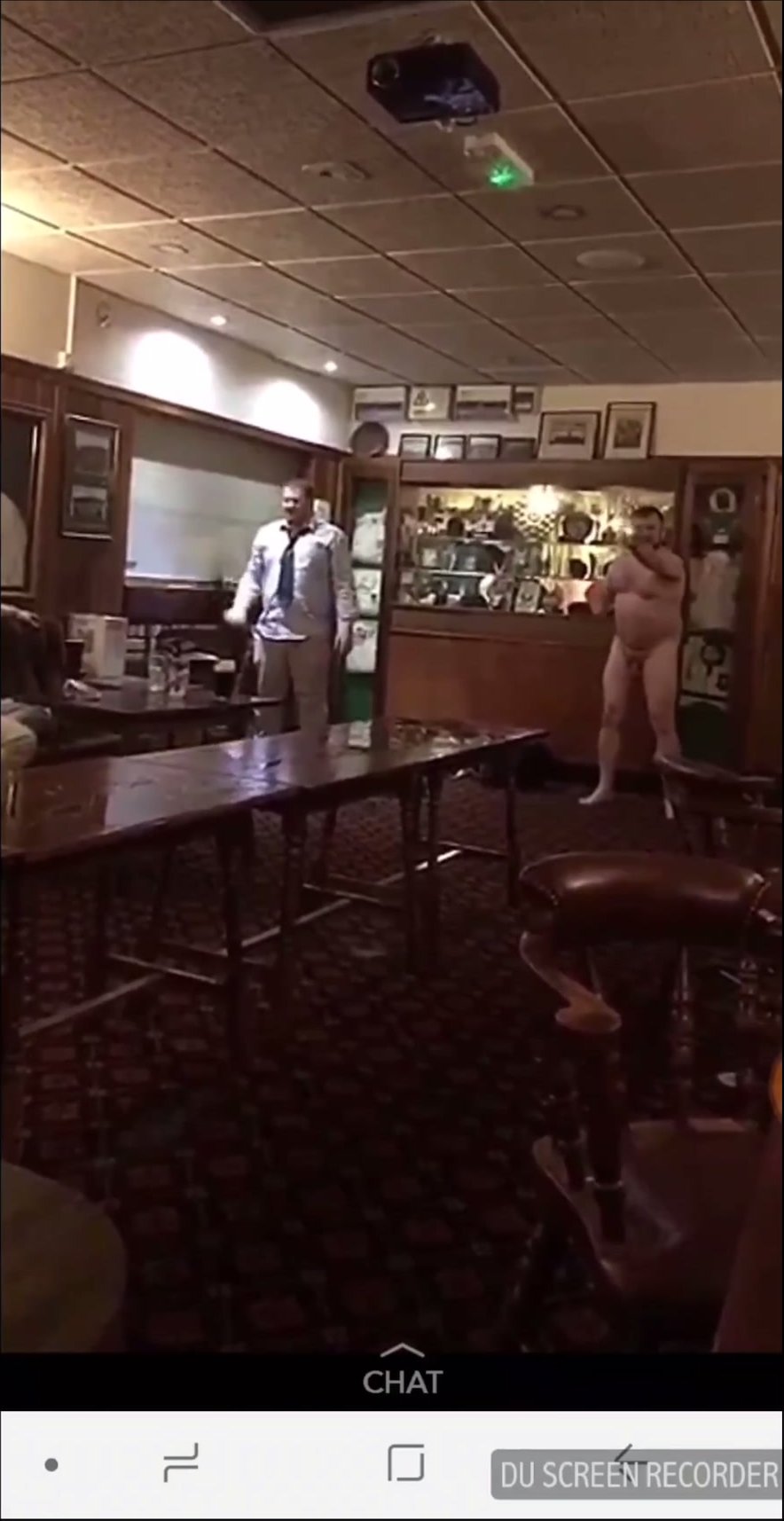 English rugby lads naked in pub