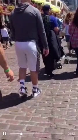 White booty on street