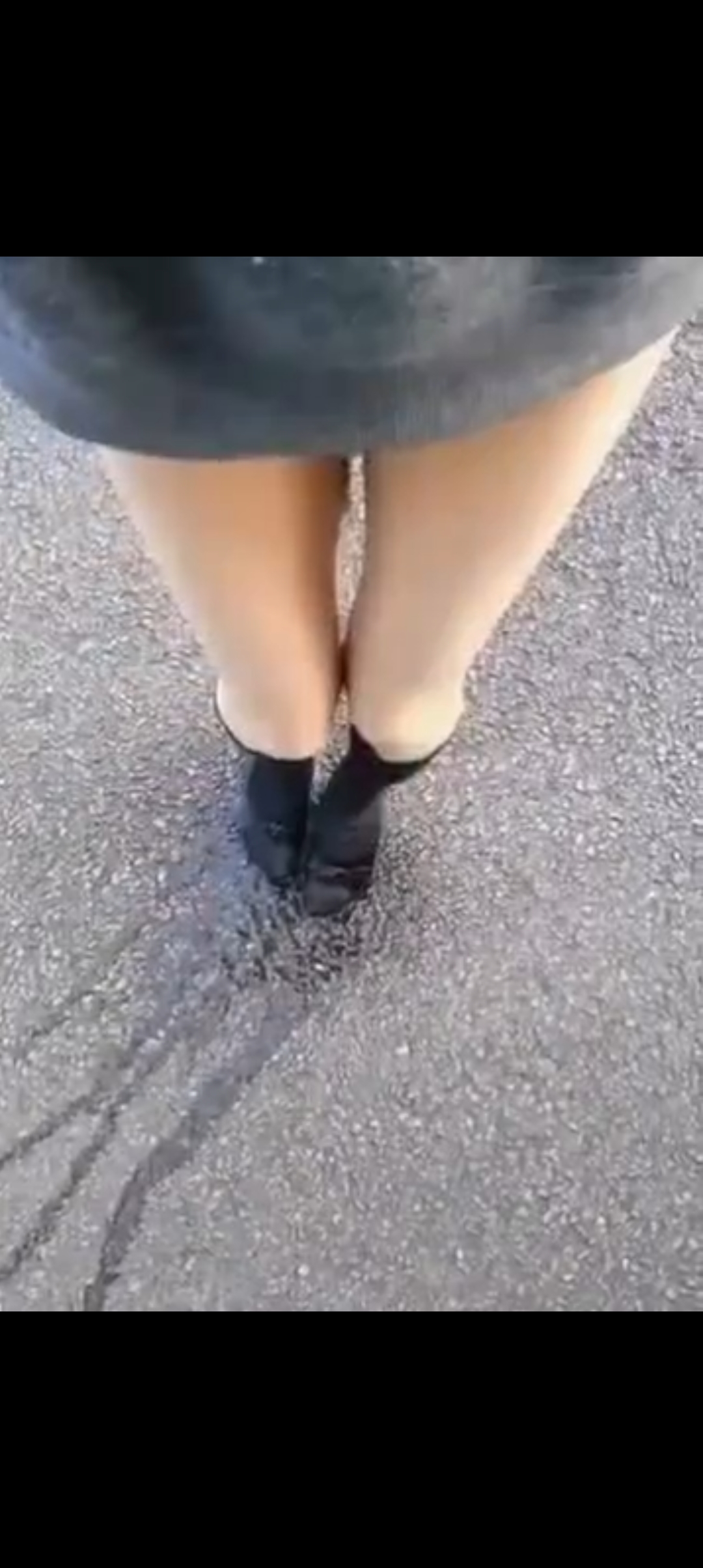 Peed down her legs
