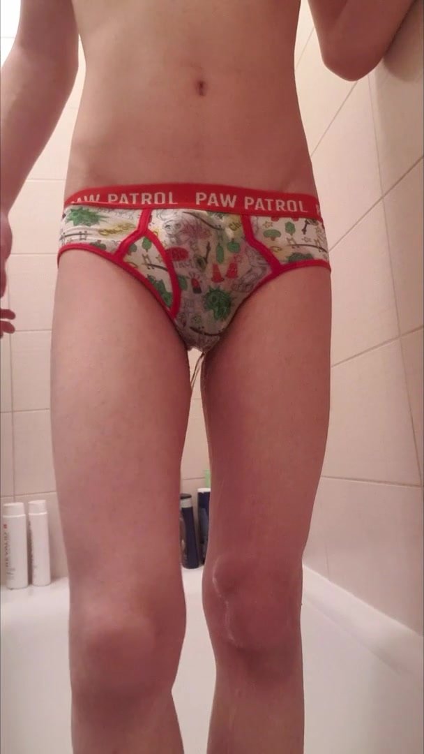 Wetting and pooping pawpatrol undies+laxative aftermath