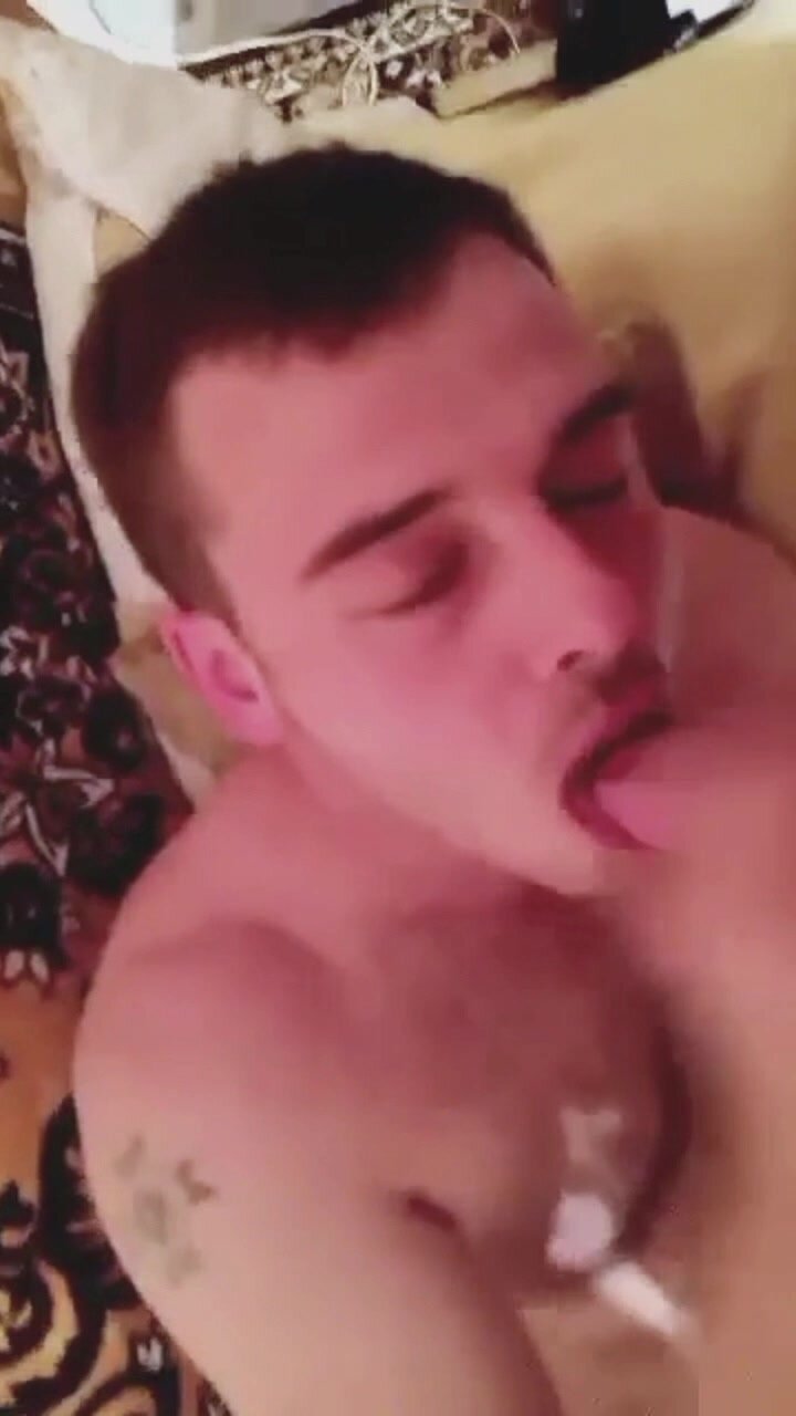 B fingered and sucking cum