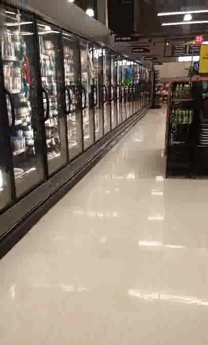 Risky grocery shopping with cock & balls exposed.