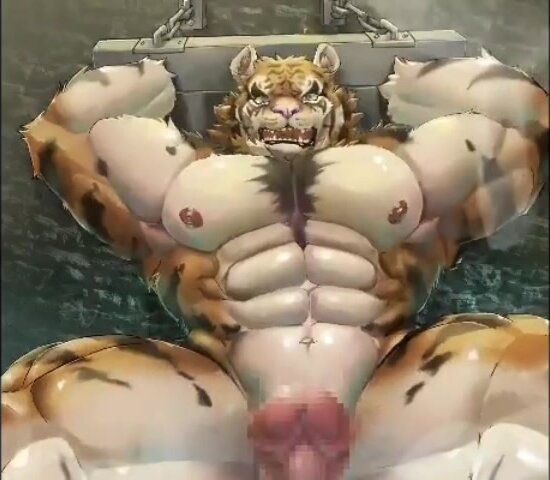 Fucking muscle Tiger until cumshot - Short video 112