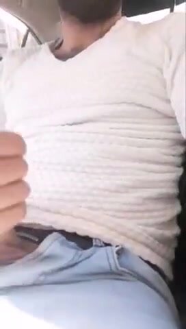 hairy turkish dad car jerkoff