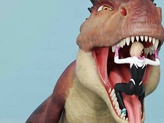 T-rex vs. Gwen vore