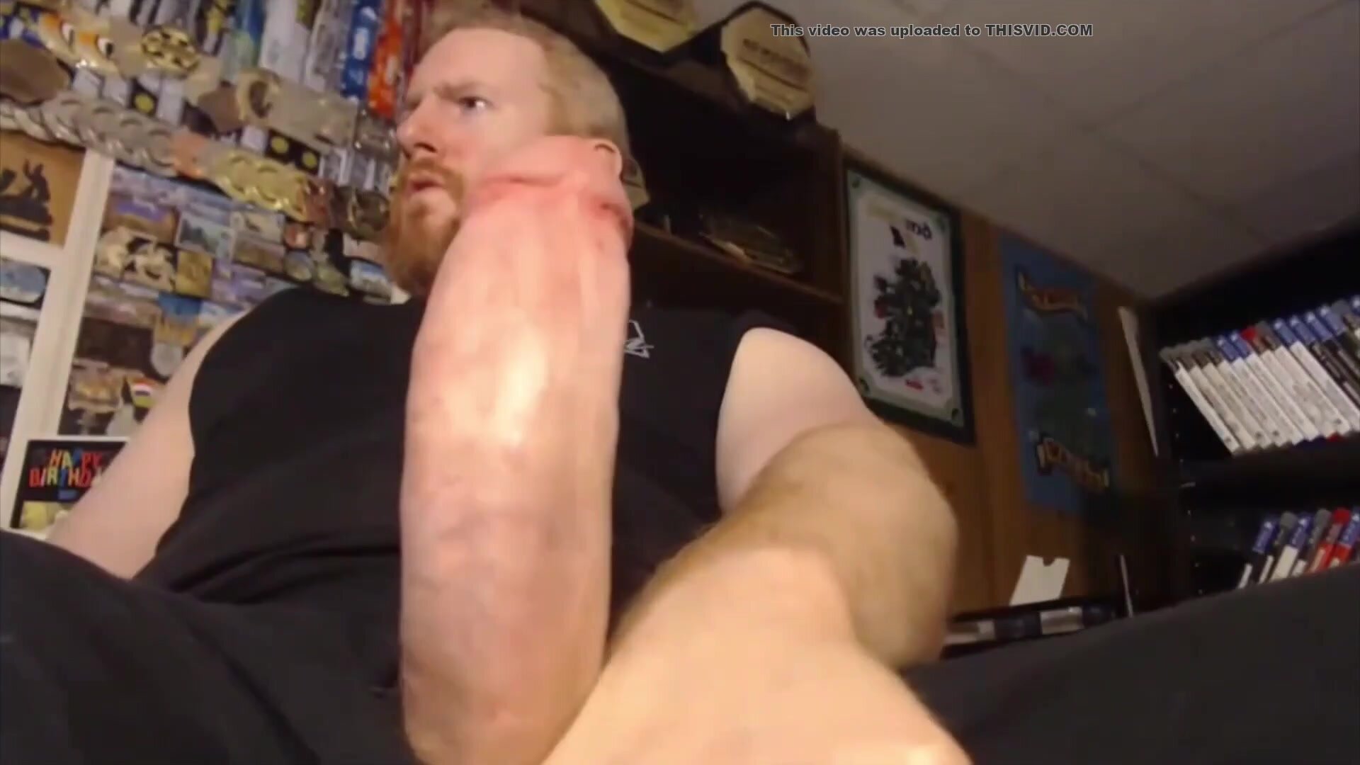 redhead guy with thick cock hand job