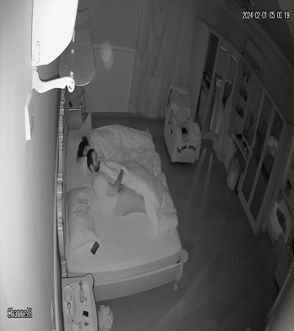 Spy - Str8 Arab Guy waking up hard on ipcam