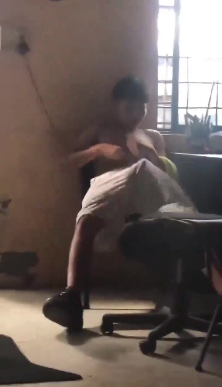 latino youngin (beating) his hard dick! (no sex) funny