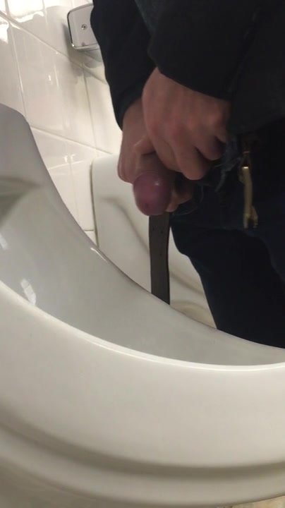 Spying Cock At The Urinal Toilet