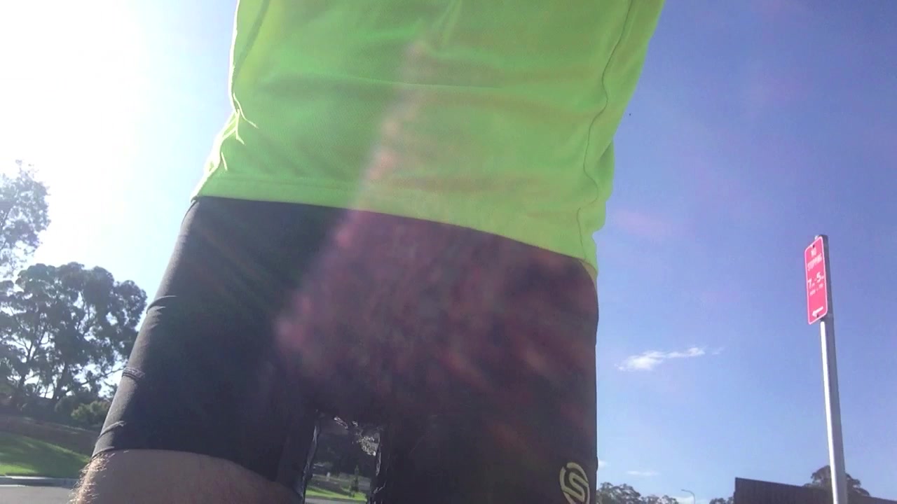 Pissing my lycra while riding bike 5