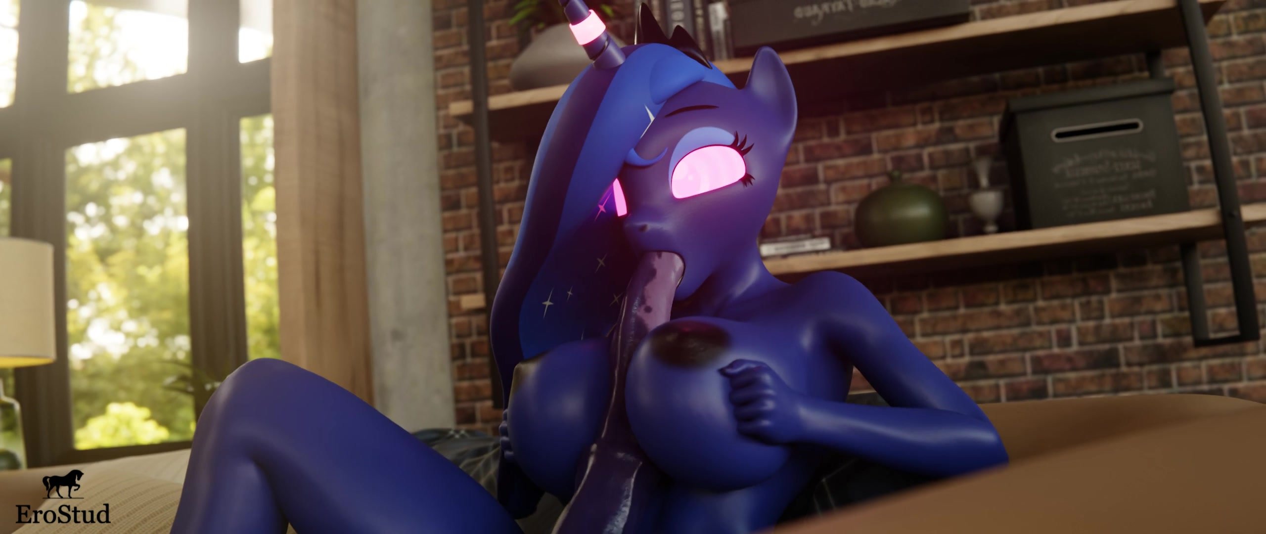 Possessed Luna gives a blowjob by epickitty
