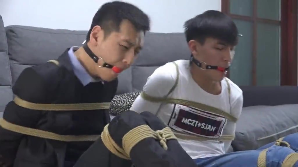 Bound and gagged asians
