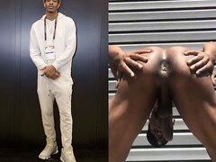 *SEXY* str8 Haitian shows his asshole