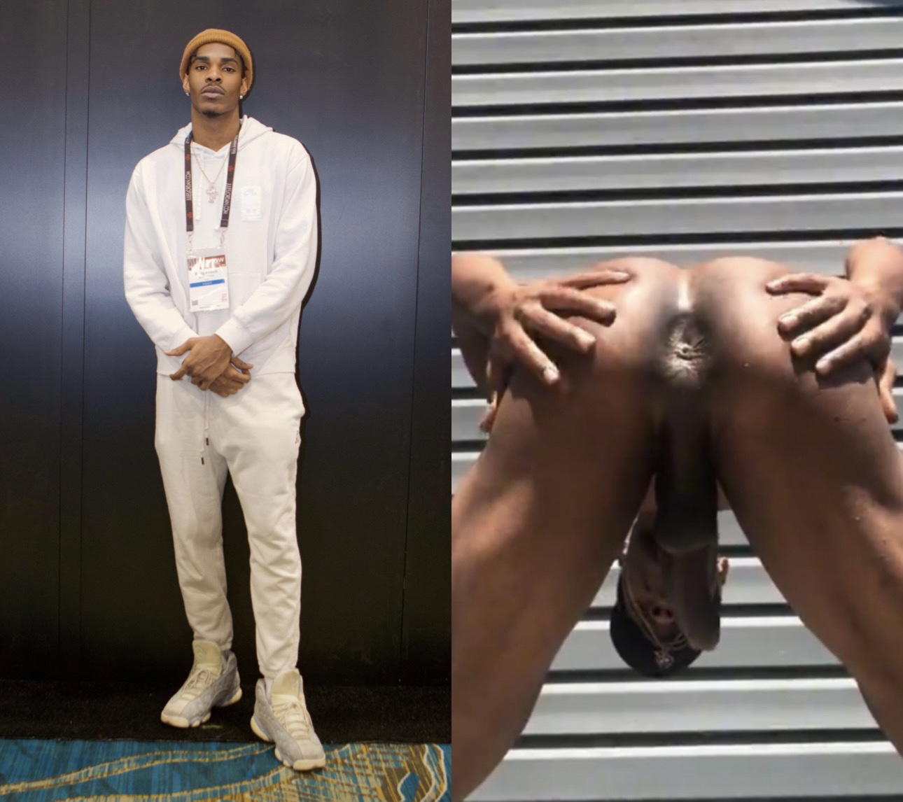 *SEXY* str8 Haitian shows his asshole