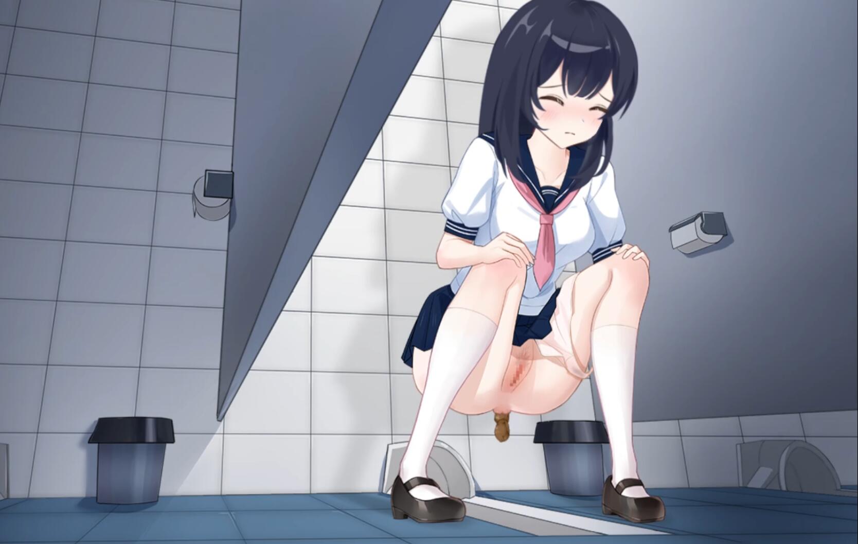 Japanese School Anime girl pooping - 凌乃ryouno