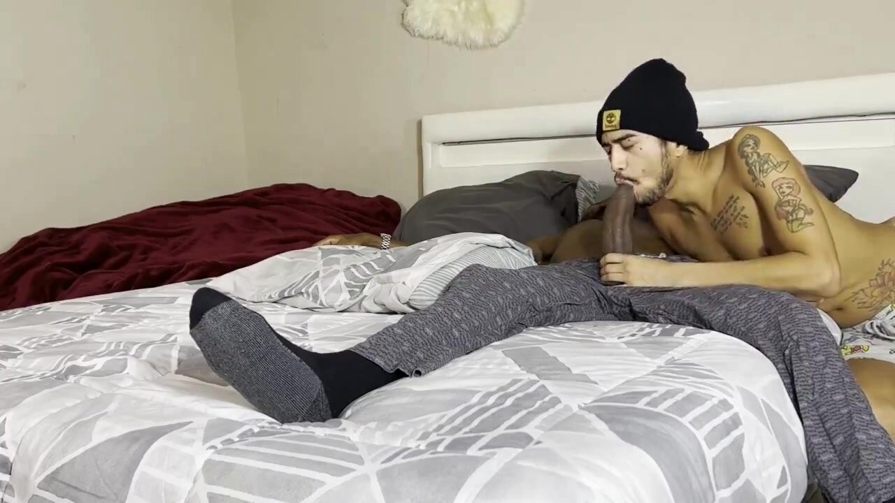 cute latino fag taking big thick black cock