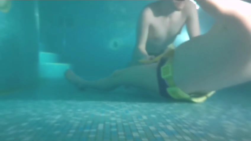 2 hot aquaphiles underwater playing
