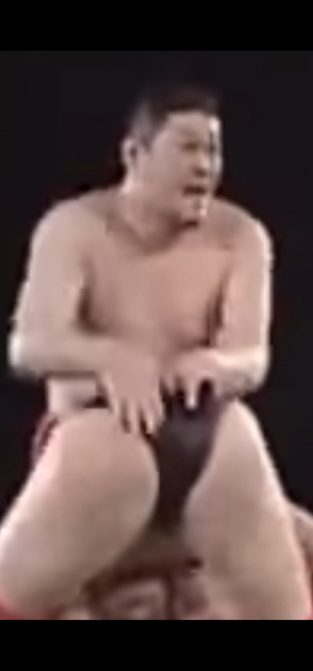 A Wrestler receives a spank