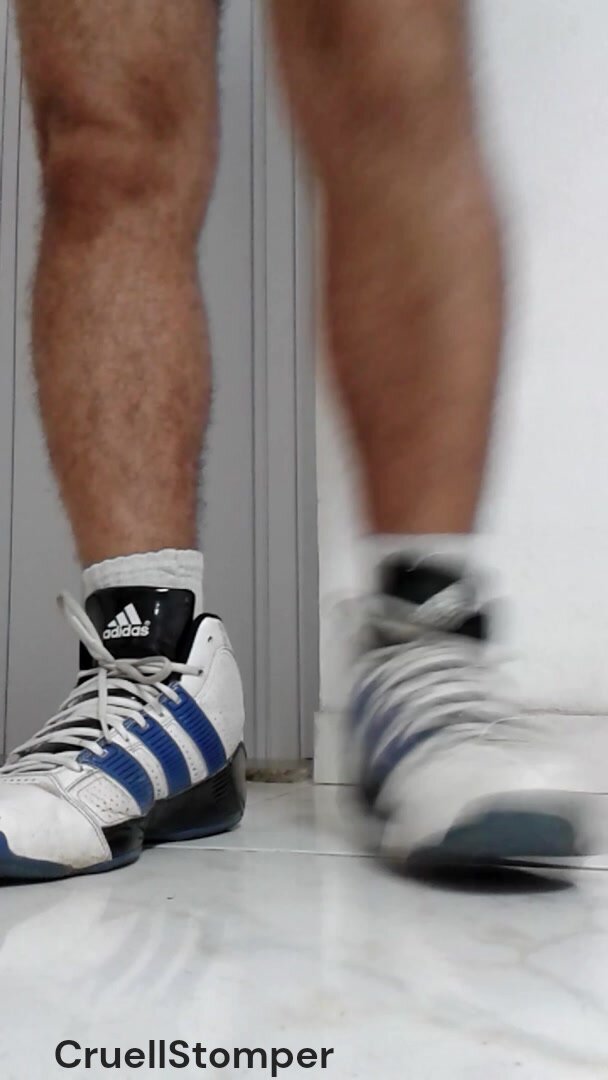 Taking-off smelly sneakers after gym