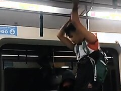 Arab guy get his dick sucked in the subway