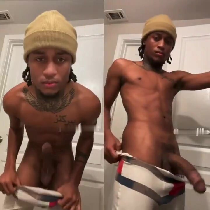 sexy young bul showing off his big dick and body