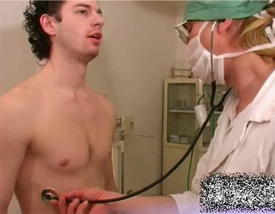 Gentle patient receives two enemas from the doctor