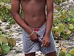 young dominican trade paid to beat his dick outdoors