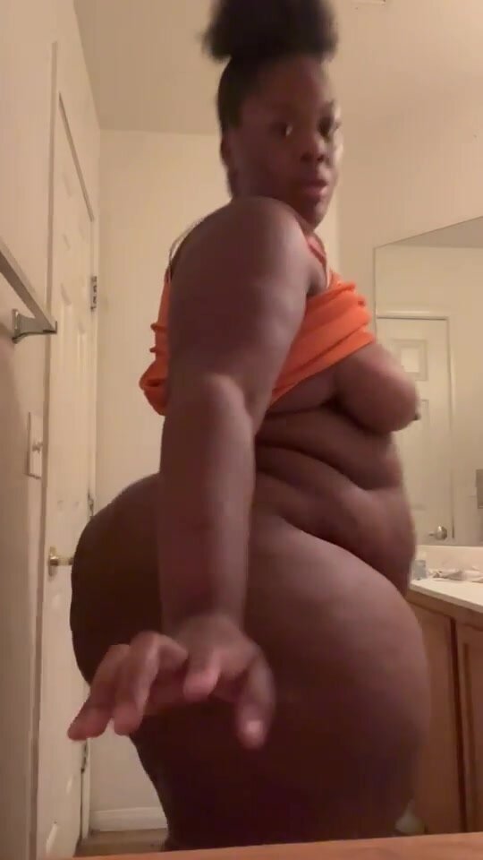 bbw ebony show her fat curves 6