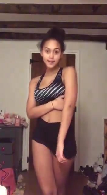Cute teen undresses for the camera