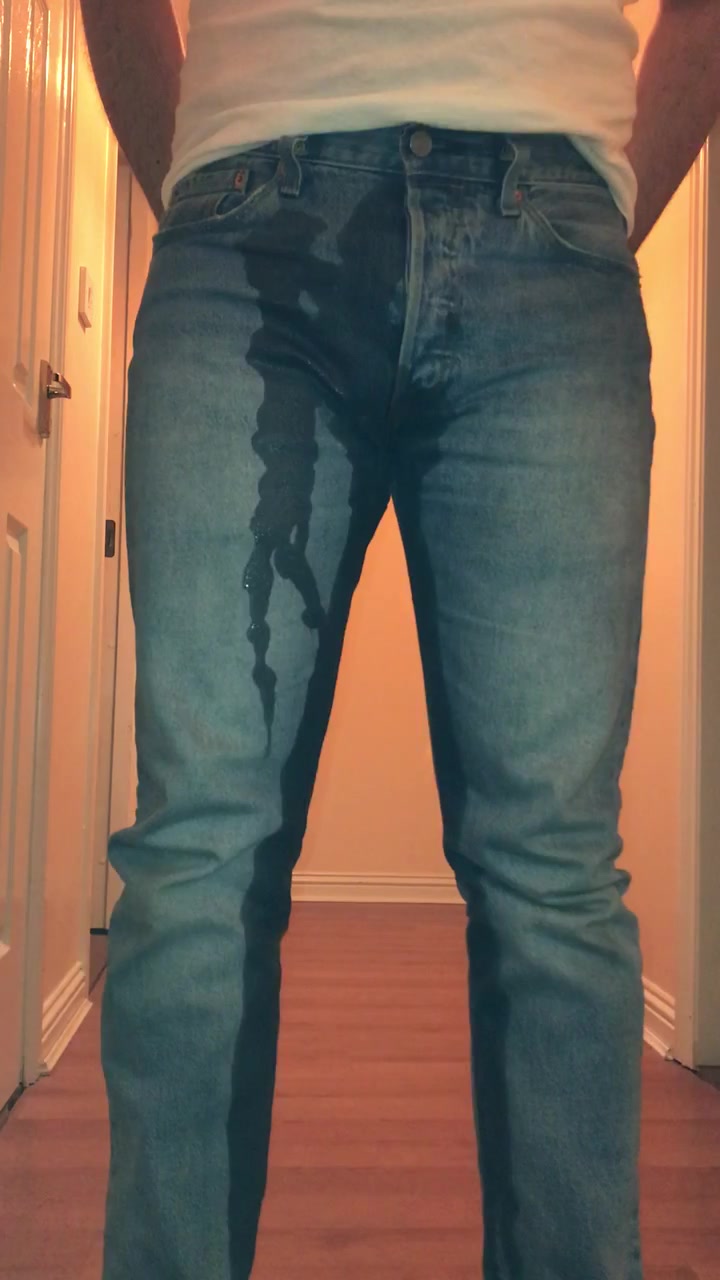 Pissing Blue Jeans