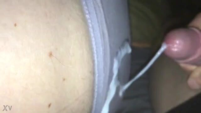 Cumming all over dad's back while he sleeps