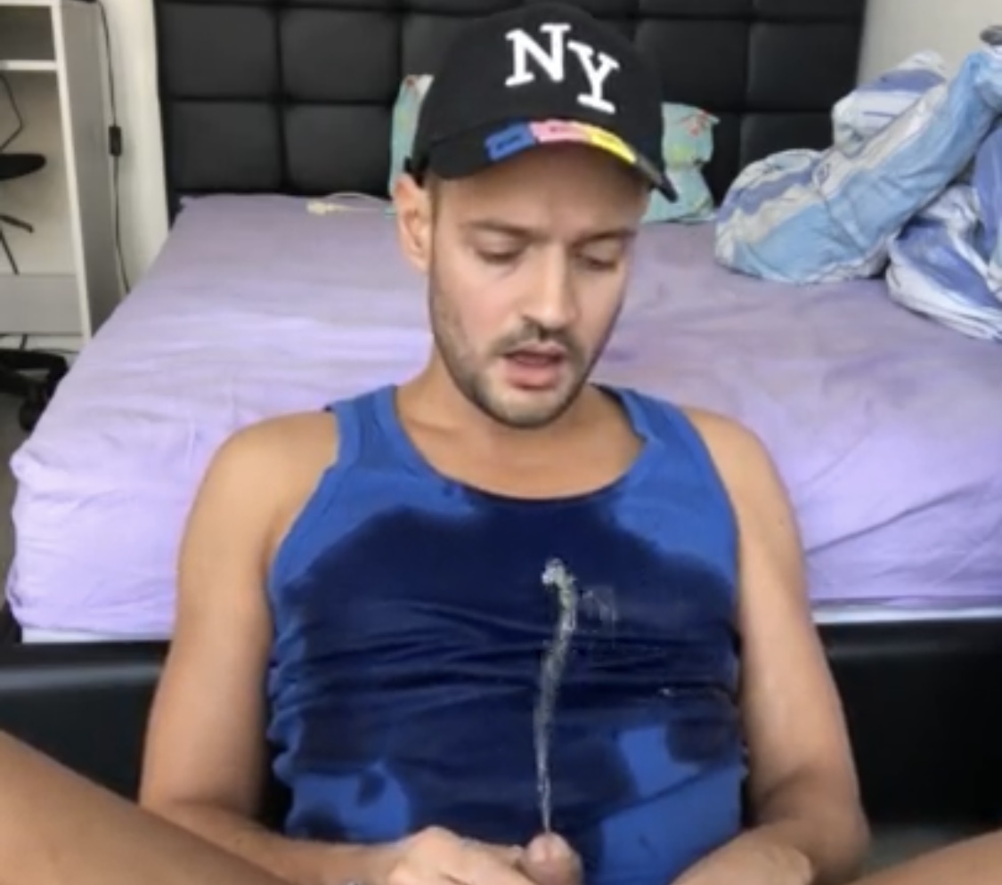 Piss and cum soaked