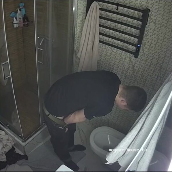 Lad trying to puke