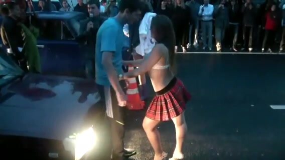Guy stripped in public