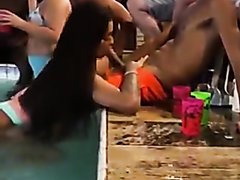 Orgy in a pool in Brasil so hot