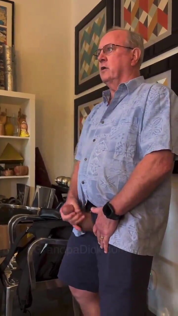 Grandpa jerking for a friend (No cum)