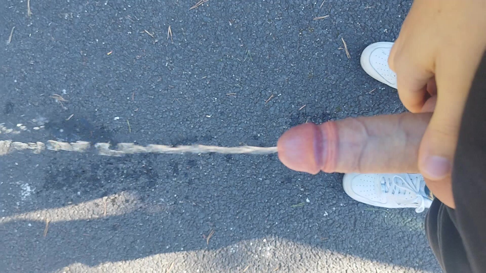 Pissing on the roadside