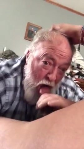 old bearded white fag sucking cock