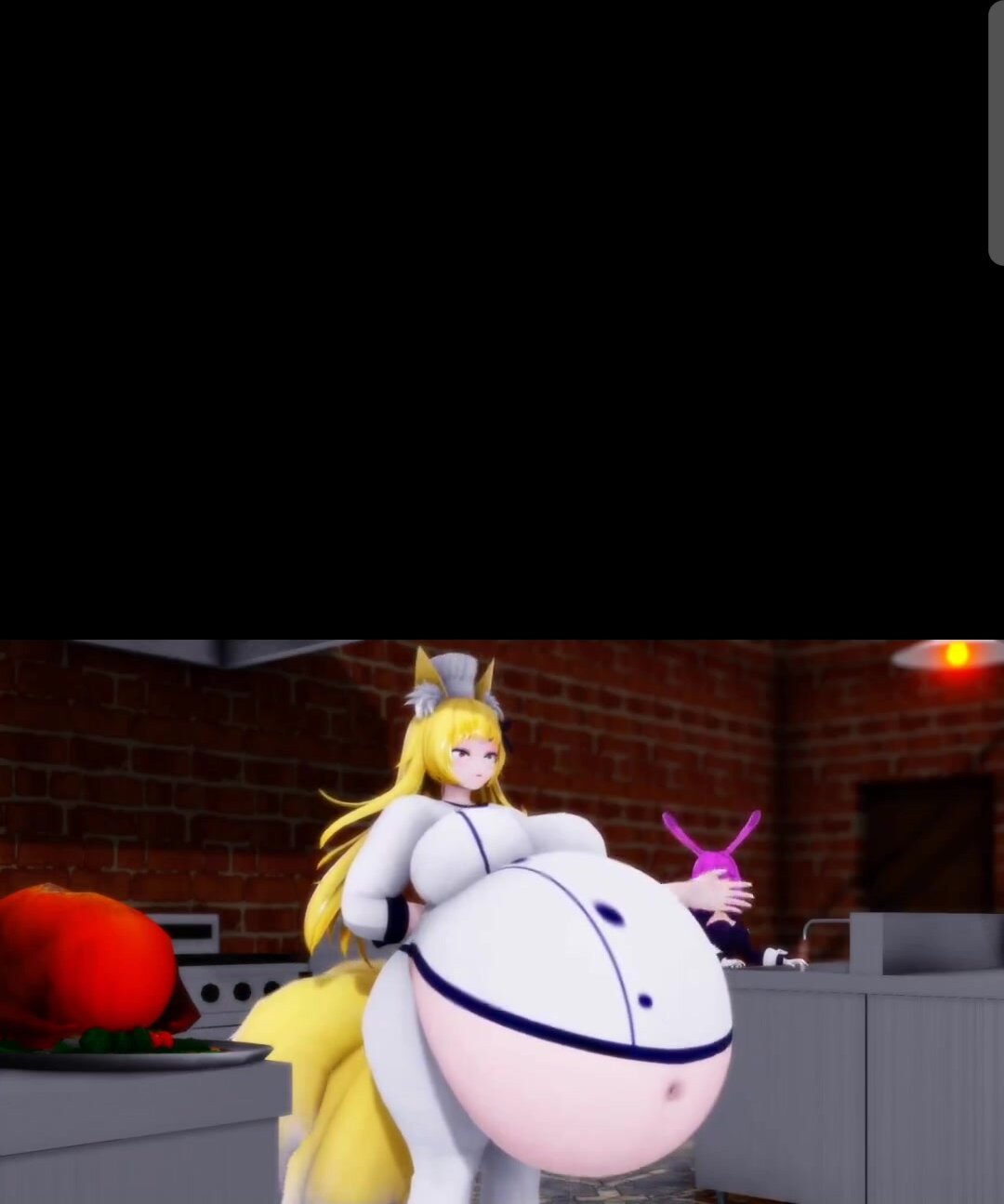 3D Japanese anime big belly