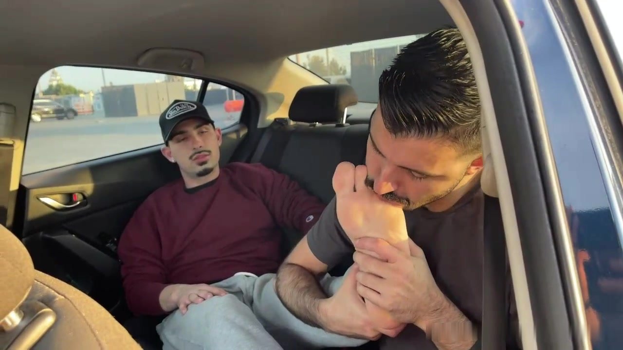foot worship in the car
